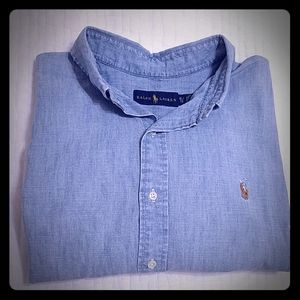 Ralph Lauren Short Sleeve Chambray XL